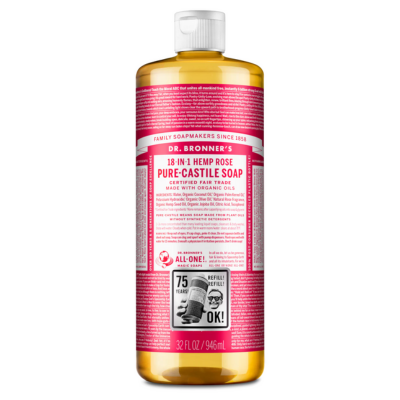 Dr. Bronner Org Rose Oil Castile Soap 946ml