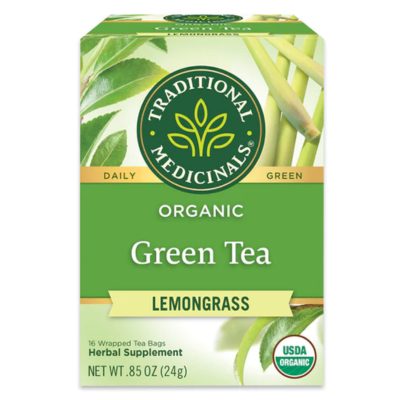 Traditional Medicinals Organic Green Tea w/ Lemongrass 16 Teabags