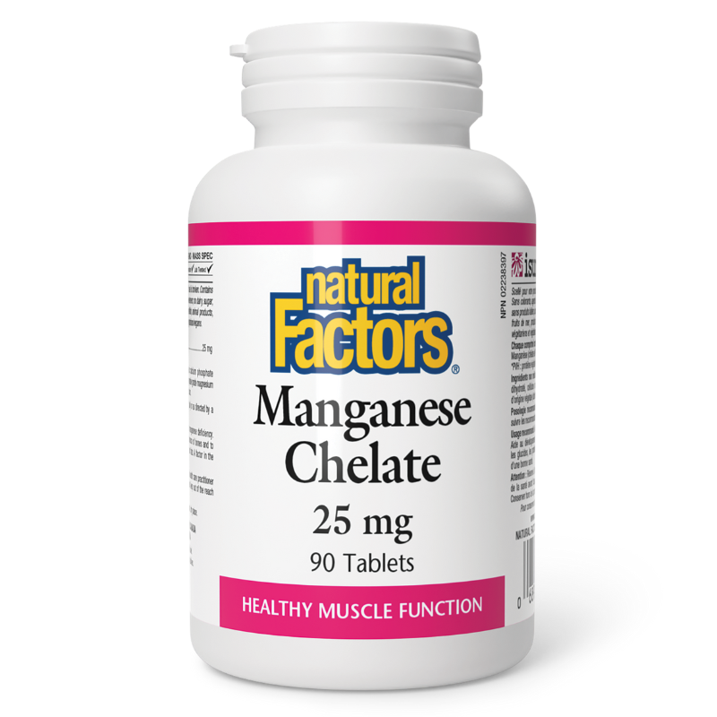 Natural Factors Manganese Chelate 錳螯合物 25 毫克 90 片