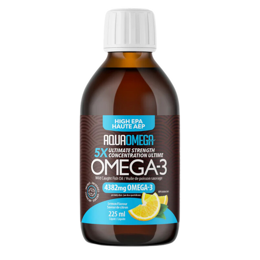 Aqua Omega High EPA Omega-3 Lemon 225ml