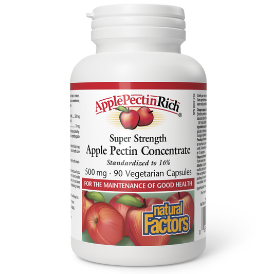 Natural Factors Super Strength Apple Pectin Concentrate 500mg 90 VCapsules