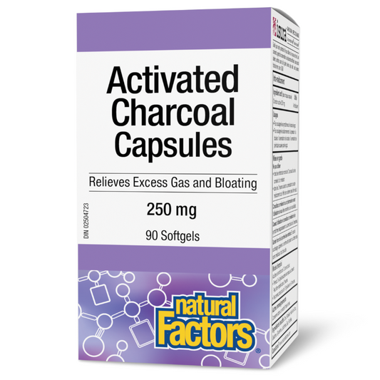 Natural Factors Activated Charcoal 250mg 90 Capsules