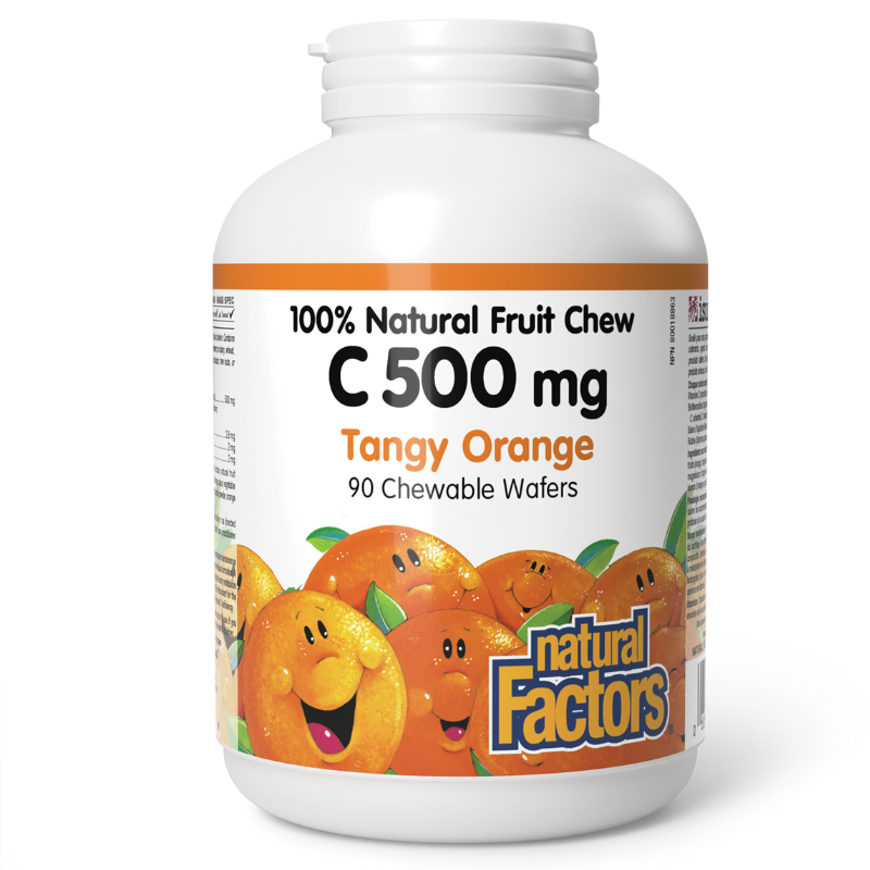 Natural Factors 純天然維他命C咀嚼片劑 - 柳橙口味 500毫克 90片