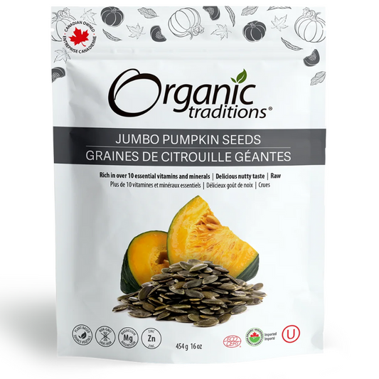 Organic Traditions Jumbo Pumpkin Seeds 454g