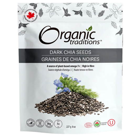 Organic Traditions Dark Chia Seeds 227g