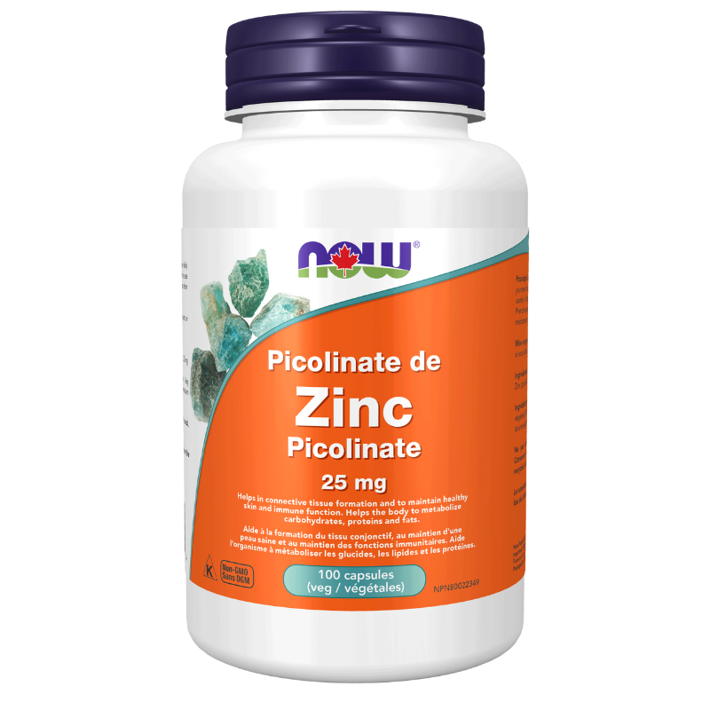 Now 吡啶甲酸鋅膠囊 25 mg 100粒