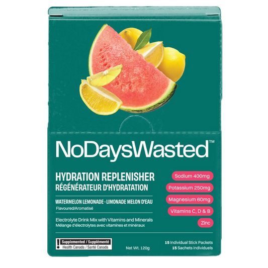 NoDaysWasted Labs Watermelon Lemonade Hydration Replenisher 15 Packs