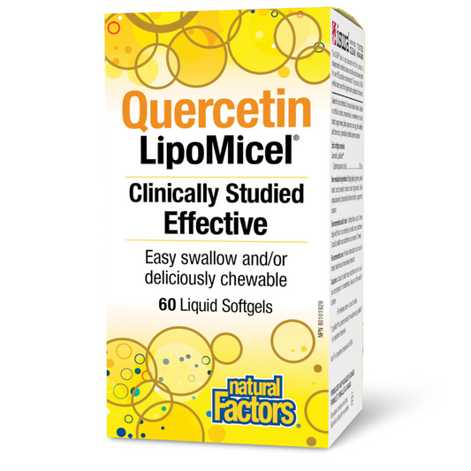 Natural Factors Lipomicel Quercetin 250mg 60 Softgels