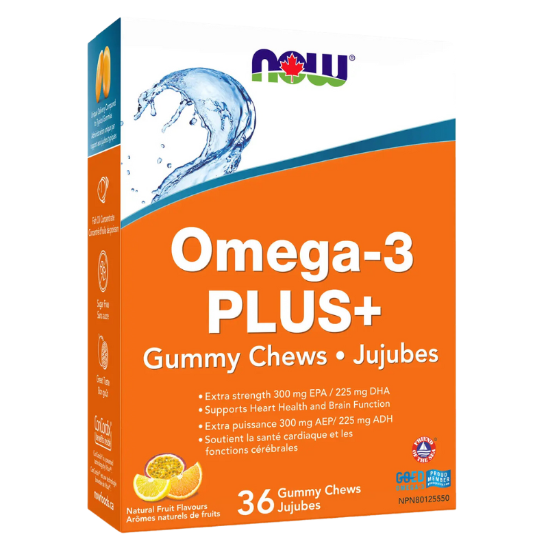 Now Omega 3 Plus Gummy Chews Fruit Flavour 36 Counts