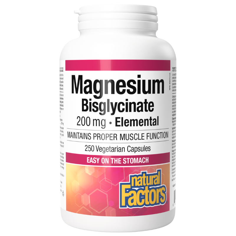 Natural Factors 雙甘氨酸鎂素食膠囊 200毫克 250粒