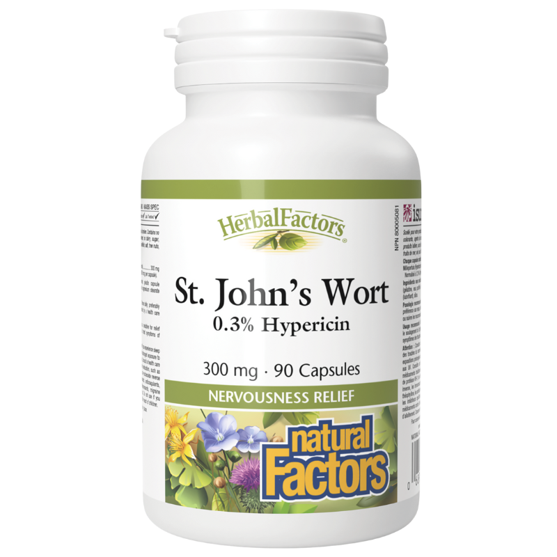 Natural Factors 聖約翰草膠囊 300 毫克 90 顆