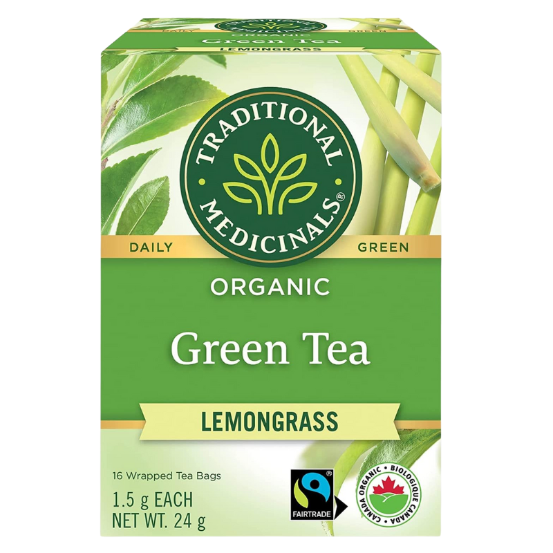 Traditional Medicinals 有機綠茶檸檬草茶 16包