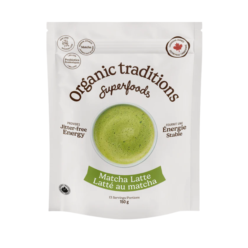 Organic Traditions 有機抹茶拿鐵 - 添加益生菌和香草 150克