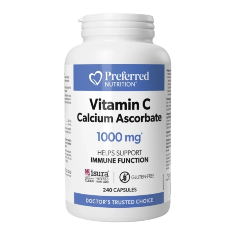 Preferred Nutrition Vitamin C Calcium Ascorbate 1000mg 240 Capsules