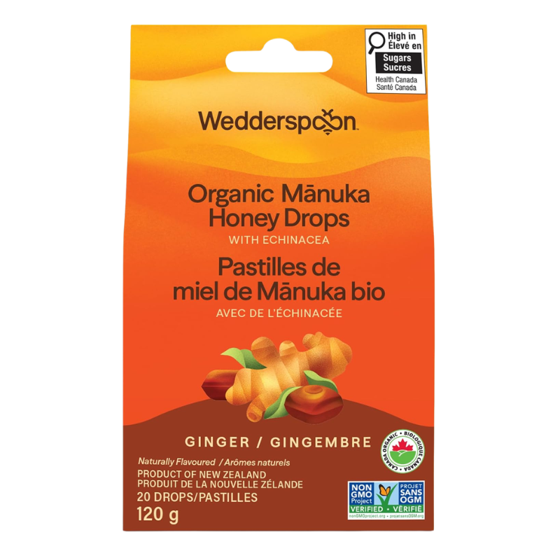 麥盧卡蜜糖塊 姜味 120克 Wedderspoon Organic Manuka Honey Drops Lemon 120g