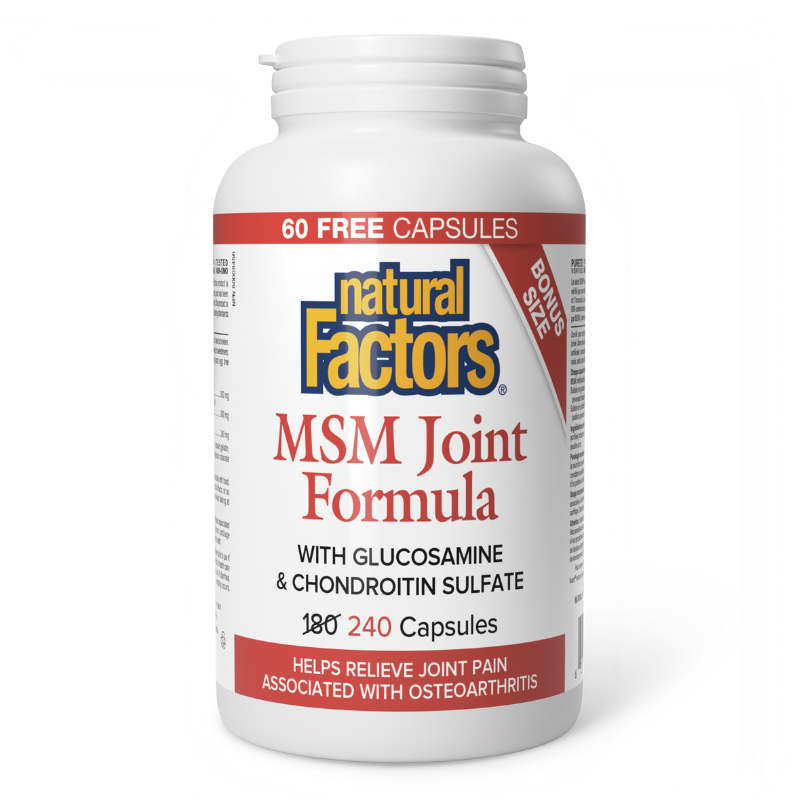 Natural Factors MSM 三合一維骨力膠囊 840mg 240粒