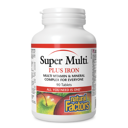 Natural Factors Super Multi® Plus Iron 90 Tablets