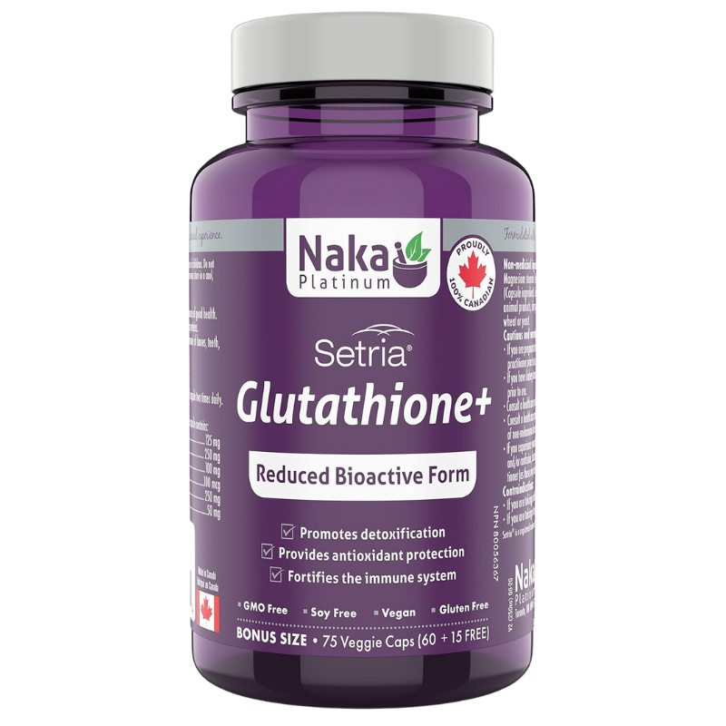 Naka Platinum Setria Glutathione+ 75 Vegetarian Capsules – 12 Baskets Nutrition & Health Co