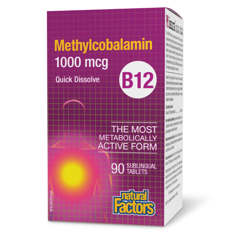 Natural Factors B12 Methylcobalamin 1000 mcg 90 Tablets