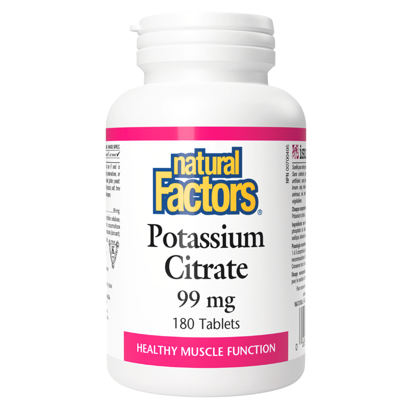 Natural Factors 檸檬酸鉀錠片 99毫克 180片