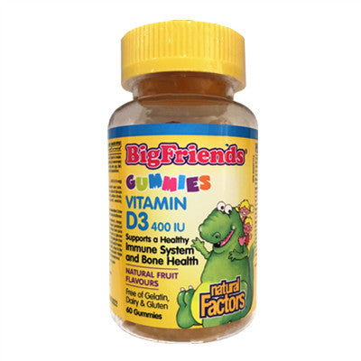 Natural Factors Big Friends Vitamin D3 400 IU 60 Gummies