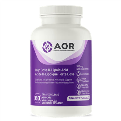 AOR High Dose R-Lipoic Acid 300mg 60 VCapsules