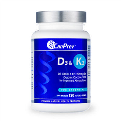 CanPrev 维生素D3 & K2 無大豆 軟膠囊 120粒