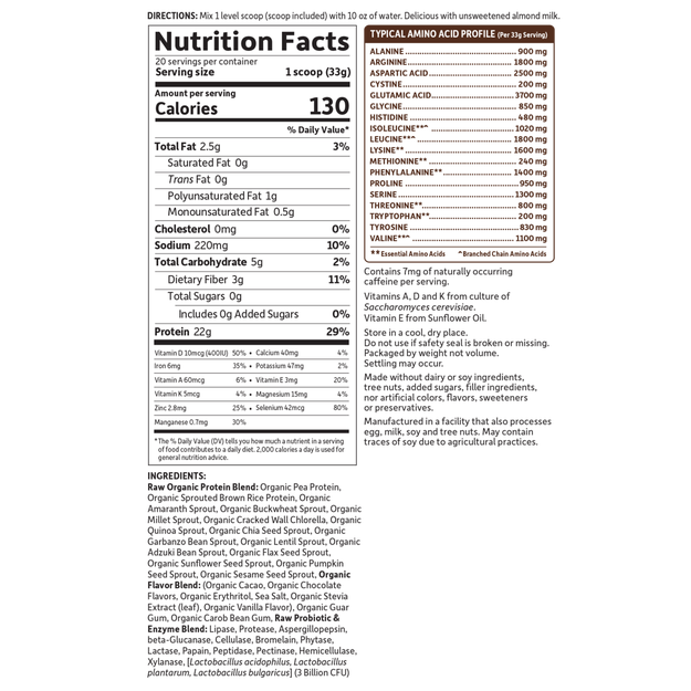 Garden of Life 純天然有機蛋白粉 巧克力味 664g