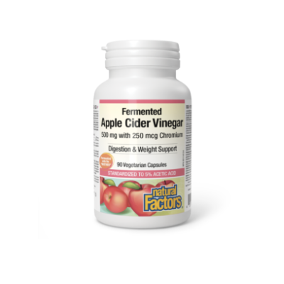 Natural Factors 發酵蘋果醋含鉻 500毫克 素食膠囊 90粒