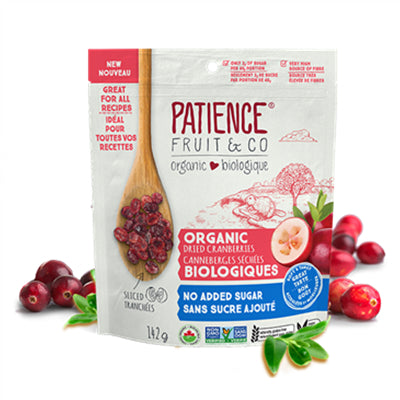 Patience Fruit & Co. Organic Cranberries No Sugar Added 142g