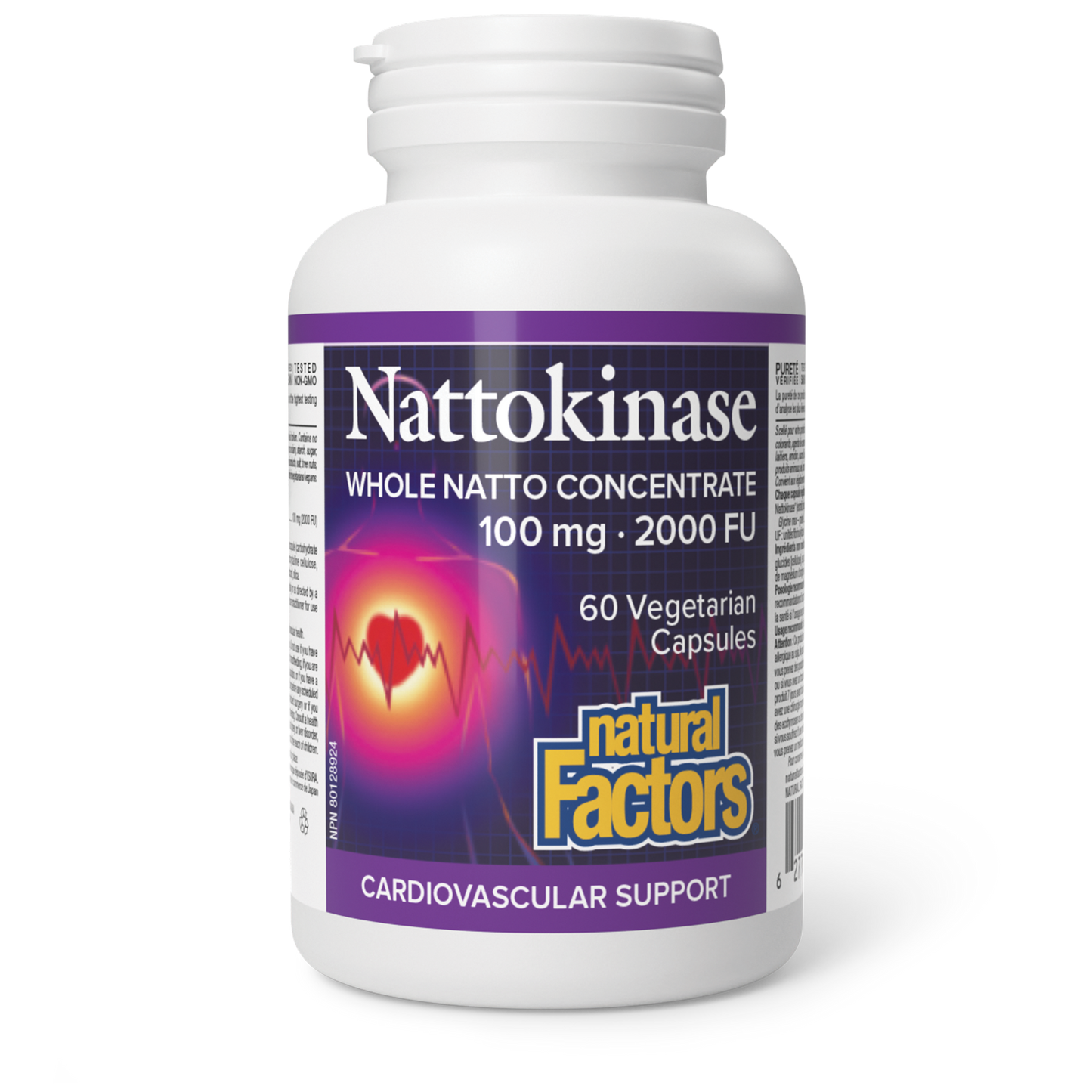 Natural Factors Nattokinase 100mg 60 Vegetarian Capsules