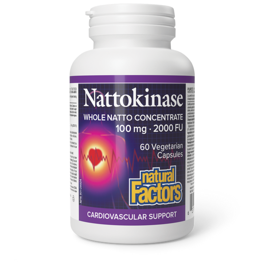 Natural Factors Nattokinase 100mg 60 Vegetarian Capsules