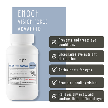 Eye Formula, Protects Eyes, Bluelight Blocker, Extra Strength, Enoch Vision force advanced, vision, healthy vision, health vision, protect your eyes