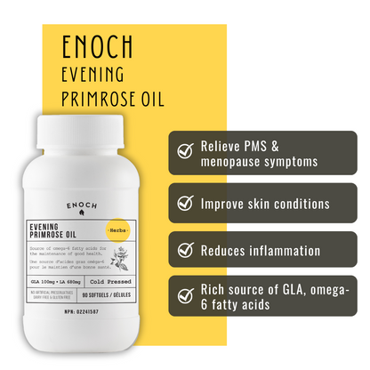 Omega 6, GLA, Anti-inflammatory, Skin, Enoch Evening Primrose Oil