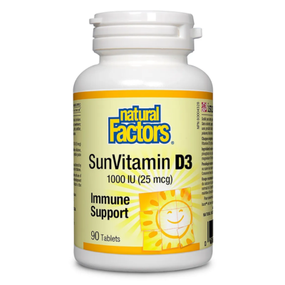 Natural Factors Vitamin D3 1000IU 90 Tabs