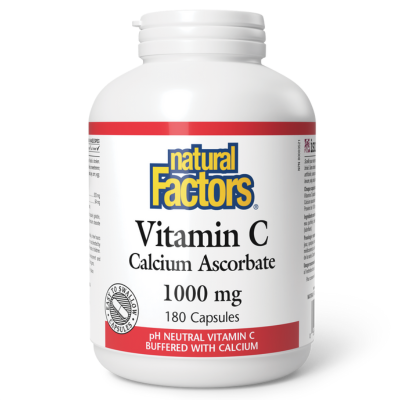 Natural Factors Vitamin C 1000mg Calcium Ascorbate 180 Capsules