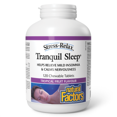 Natural Factors Stress-Relax® Tranquil Sleep Tropical Fruit Chew 120 Chewable Tablets