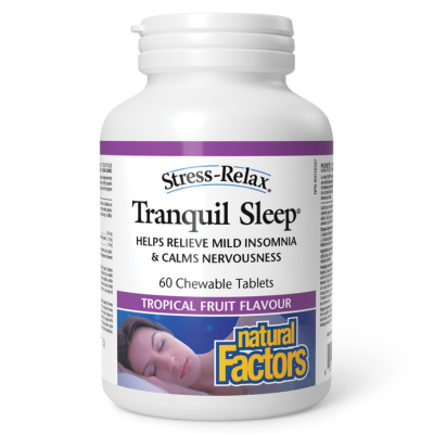 Natural Factors Stress-Relax® Tranquil Sleep Tropical Fruit Chew 60 Chewable Tablets