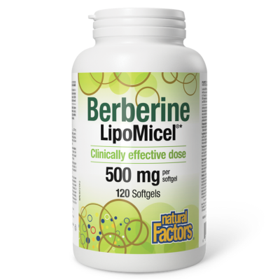 Natural Factors Berberine LipoMicel 120 Softgels