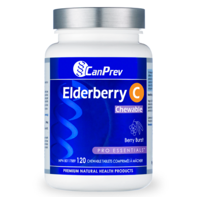 Canprev Elderberry C Chews 120 Tabs Berry Burst