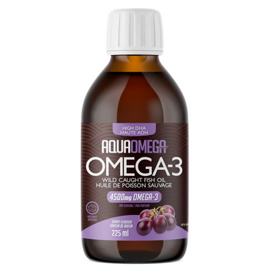 AquaOmega 高 DHA OMEGA-3 葡萄口味 225ml