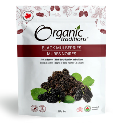 Organic Traditions® Dried Black Mulberries 227g