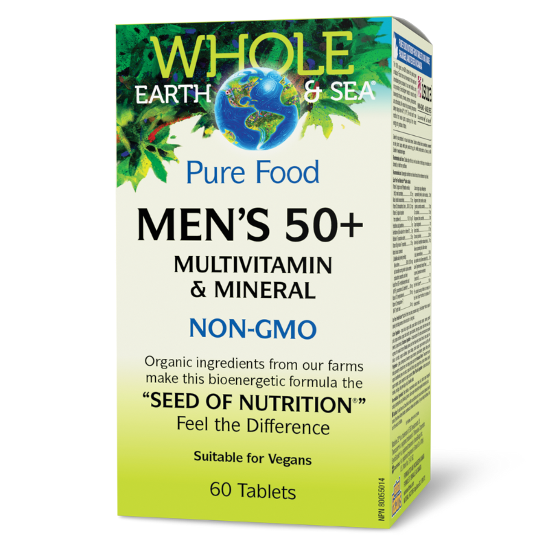 Natural Factors Whole Earth & Sea Men’s 50+ Multivitamin & Mineral 60 Tablets