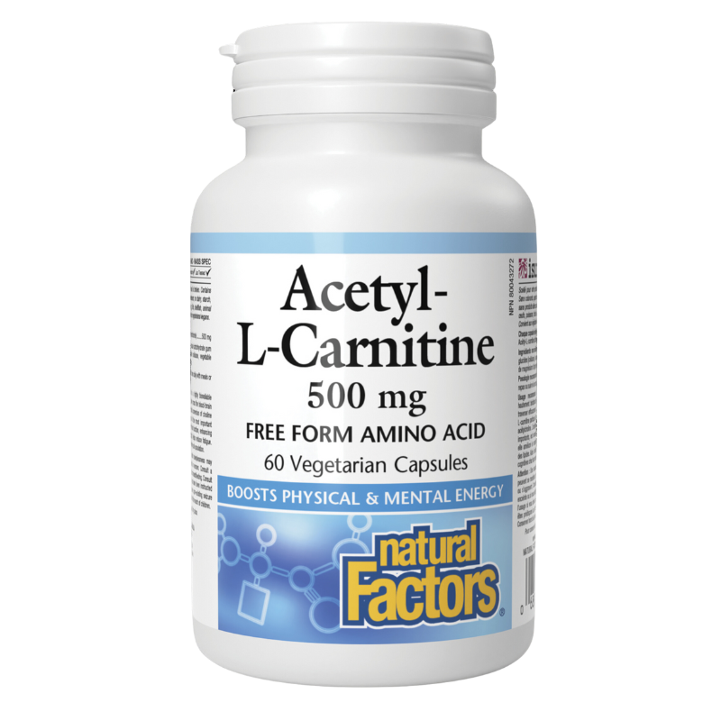 Natural Factors Acetyl-L-Carnitine 500 mg 60 VCapsules