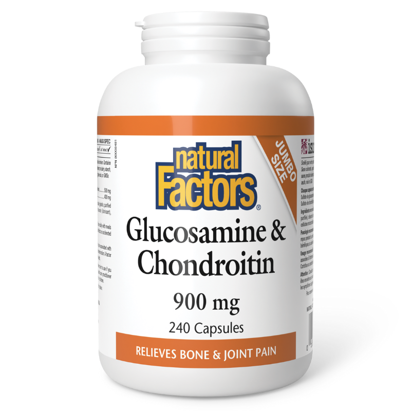 Natural Factors Glucosamine & Chondroitin Sulfate 900 mg 240 Capsules