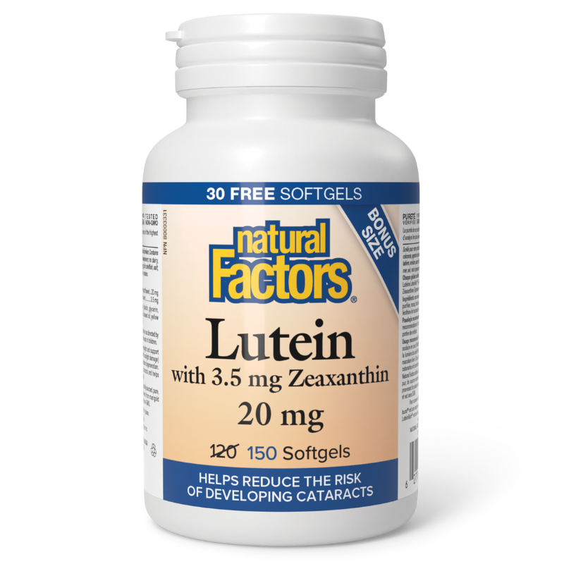 Natural Factors Lutein 20mg 120+30 Softgels