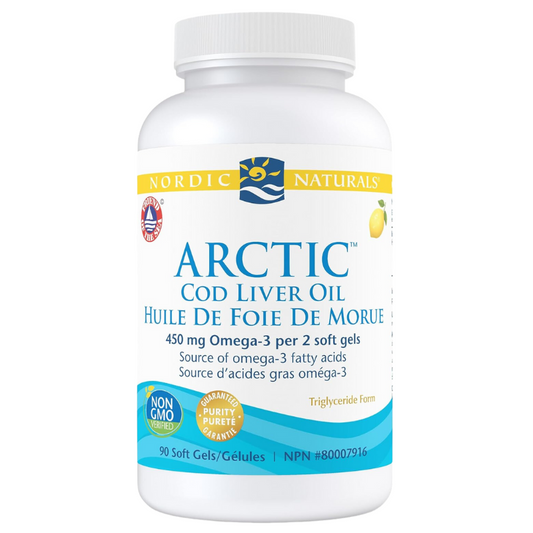 Nordic Naturals Arctic Cod Liver Oil™ Lemon Flavour 90 Softgels
