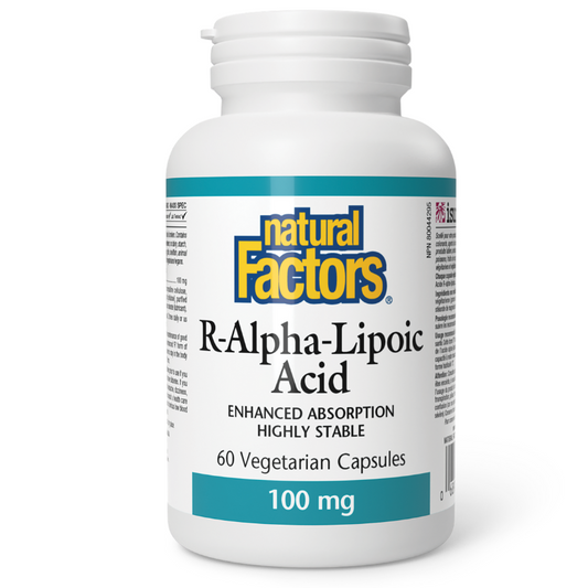 Natural Factors R-Alpha-Lipoic Acid 100mg 60 Vegetarian Capsules