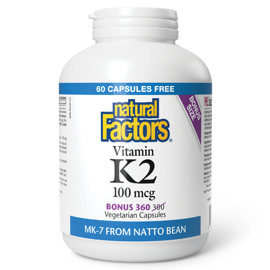 Natural Factors Vitamin K2 100mcg 360 Capsules