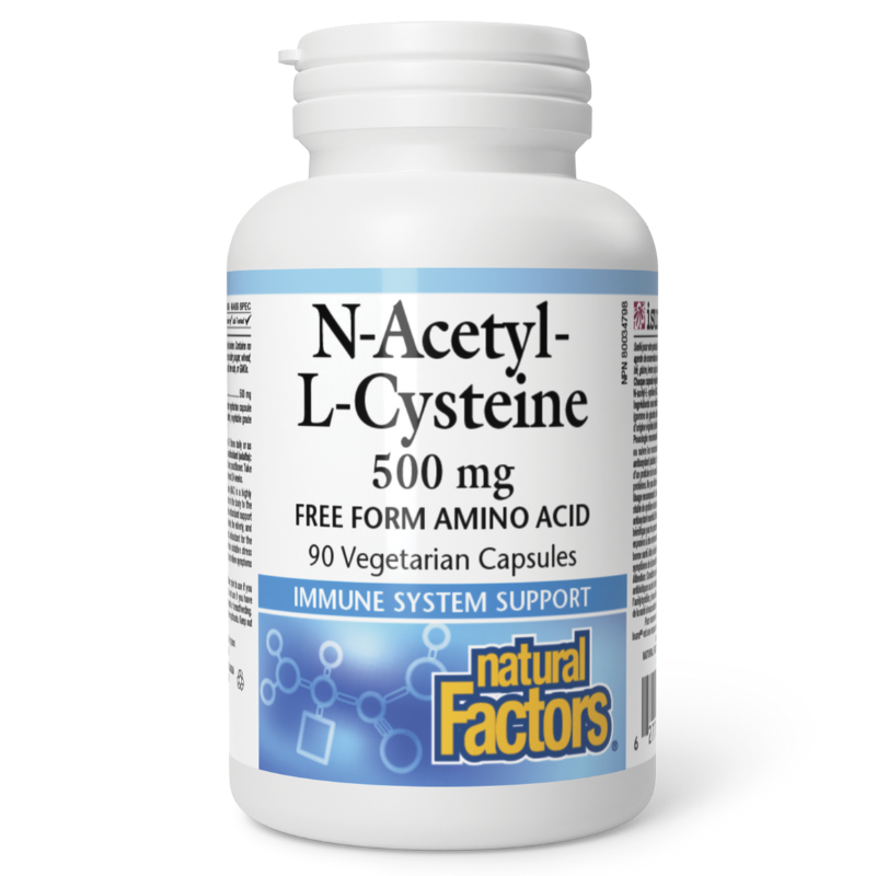 Natural Factors NAC(N-Acetyl-L-Cysteine) 500 mg 90 VCapsules